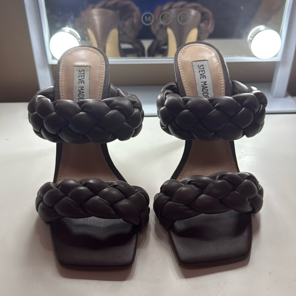 Brown Braid Heel